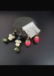 Boho Beaded Drop Earrings