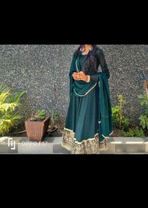 Green Anarkali Dress ✨