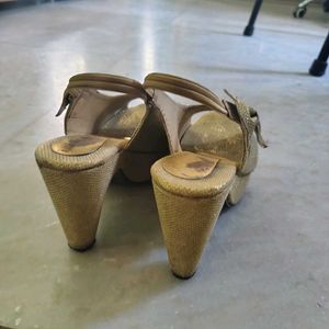 Golden Heels with Bow