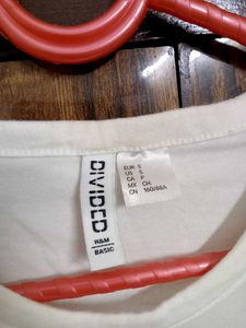 H&amp;m white crop top