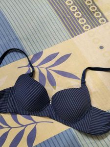 Striped Navy Bra