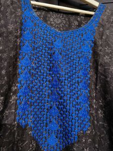 Women  Brown &amp; Blue Winter Wool Kurta Set