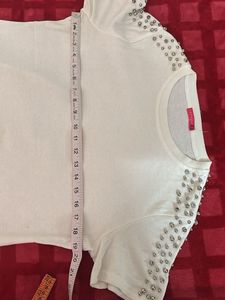 Studded Shoulder Tee