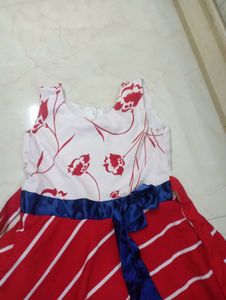 Red Frock For 10 Year Girl. Looks Beautiful.