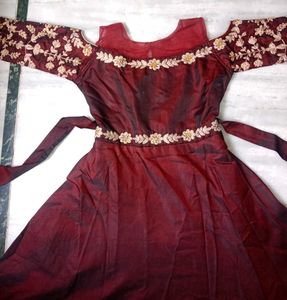 Elegant Maroon Ethnic Gown