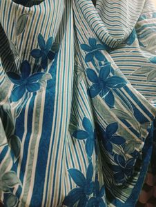 Sky Blue Organic Crepe Saree