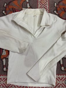 White Long Sleeve Top