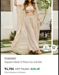 3 Piece Indo-Western Dress(Co-ord Set)