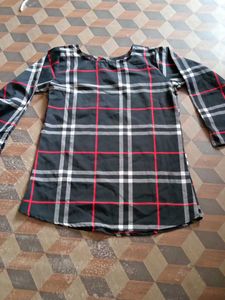 Plaid Long Sleeve Tunic