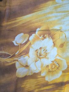 Elegant Brown Floral Saree