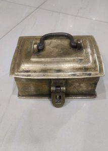 Old Brass Box One Side Little Bend