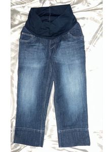 Maternity Cropped Denim pants - Combo of 2 (Size U