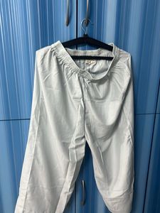 Vark Kurta Set Light Blue And White - M
