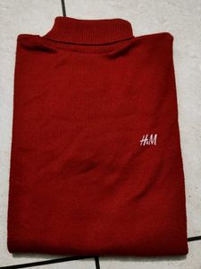 H&M Red Turtleneck Sweater