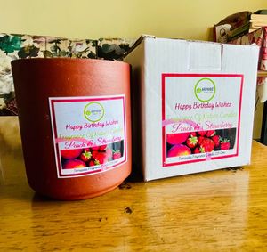 Peach &amp; Strawberry Terracotta Candle