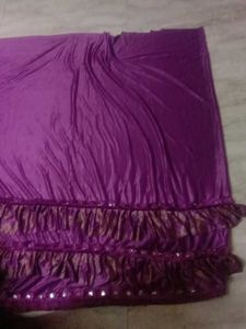 new purple reffle saree