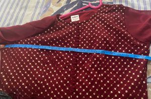 Asil Maroon Ethnic Gown with full Inner – Size 3XL