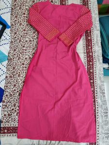 Pink Printed Kurta