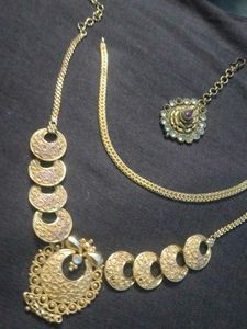 Gold Tone Indian Jewelry Set