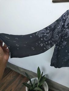 Women Black Printed Casual Shirt