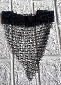 Black Chainmail Collar Necklace