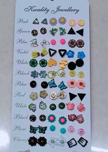 GIRLS PACK OF 36 EARRINGS