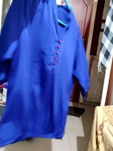 Flamingo Print and blue plain top - Combo of