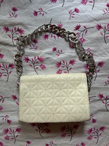 White Baguette Bag