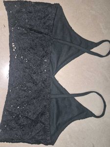 Black Lace Bralette-XS