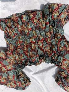 Y2K Floral Smocked Top 🎀