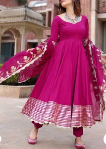 Pink Anarkali Suit with Dupatta
