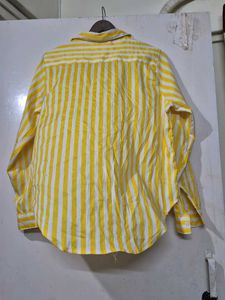 Zara Dupe Striped Yellow Shirt