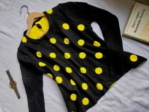 HoneyBee Chic Polka Dot Knit Sweater