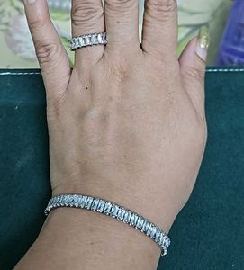Silver Anti Tarnish Bracelet And Finger Ring Combo