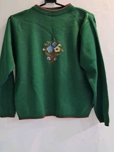 Old Money Y2k Vintage Floral Embroidered Green