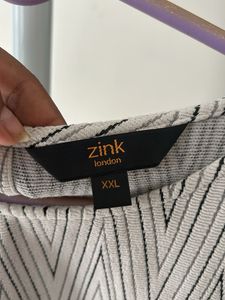 Zink Chevron Fringe Top