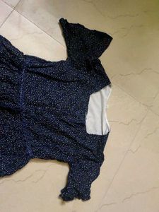 Navy Blue Polka Dot Dress