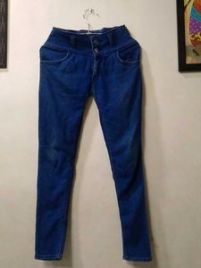 Blue High-Waisted Jeans