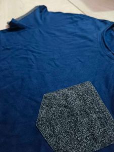 Blue Two-Tone Pocket Tee
