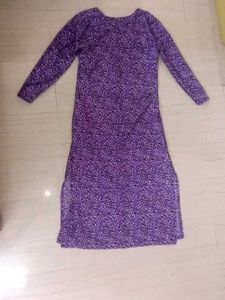 Purple Printed Kurta