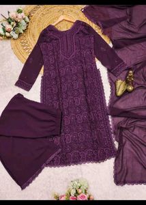 Elegant White Kurta Set 1200 price