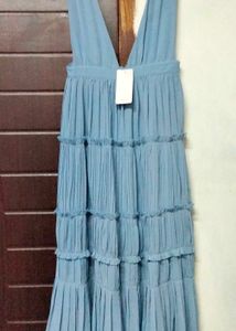 Blue Tiered Maxi Dress