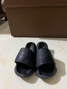 U.S. Polo Assn. Black Slides