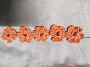 Crochet Flower Bracelet