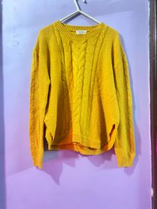 branded yellow woolen top for women