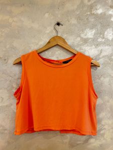 Coral Sleeveless Short Pattern Top