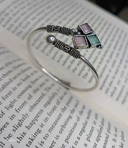 Adjustable Gemstones Cuff Bracelet