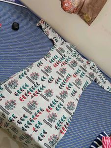 Printed White Kurta