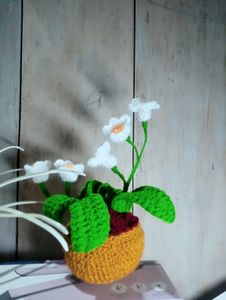 Cute Crochet Flowers And Pots