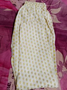 Cream &amp; Red Salwar Kameez Suit Set